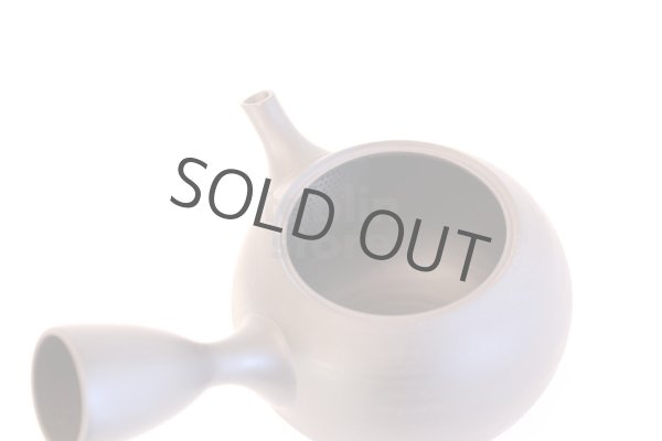 Photo7: Tokoname Japanese tea pot kyusu ceramic strainer Hokuryu round black 300ml (7)