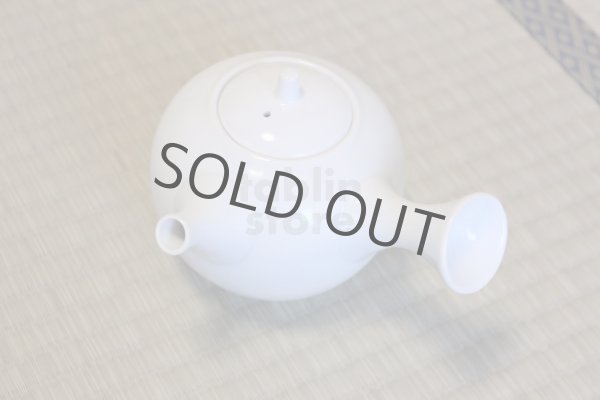 Photo11: Arita Porcelain Japanese tea pot white ceramic strainer hakuto 400ml (11)