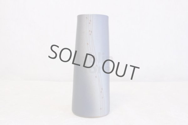 Photo3: Tokoname yaki ware Shizuku line Japanese vase H210mm (3)