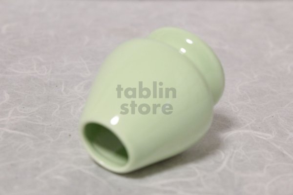 Photo3: Tokoname yaki ware Japanese tea ceremony Cha sen kuse naoshi light green (3)