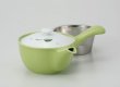 Photo4: Hasami Porcelain Japanese tea pot Kyusu leaf S type strainer green 325ml (4)