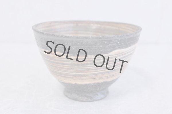 Photo1: Shigaraki pottery Japanese tea bowl Hakeme tate Wan chawan Matcha Green Tea  (1)