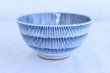 Photo7: Japanese Rice Soup Noodle bowl Mino ware Togusa line blue D146mm H74mm (7)