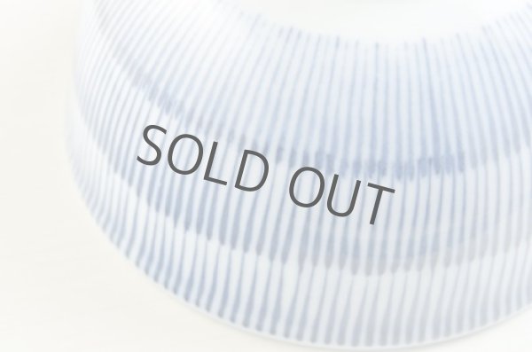 Photo6: Japanese Rice Soup Noodle bowl Mino ware Togusa line blue D146mm H74mm (6)