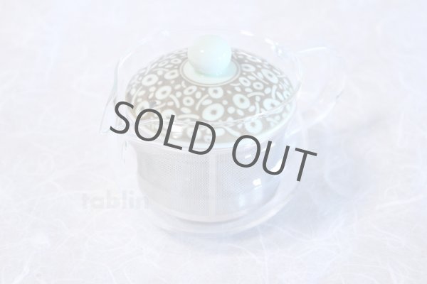 Photo2: Hasami Porcelain Glass Japanese tea pot Aura S type strainer green 375ml (2)
