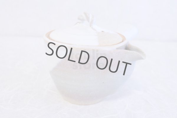 Photo11: Hagi ware Senryuzan climbing kiln Japanese tea pot kyusu Kake hen 400ml (11)