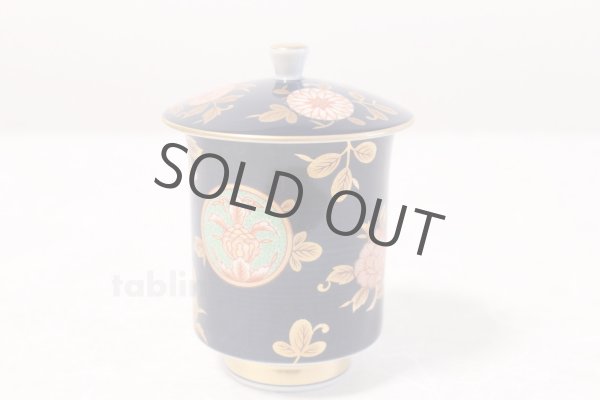 Photo4: Koimari Hasami porcelain Futatuki Yunomi gold flower Japanese tea cup (set of 2) (4)