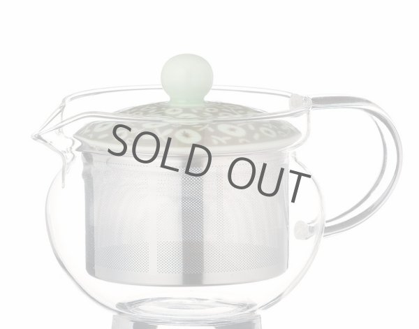 Photo8: Hasami Porcelain Glass Japanese tea pot Aura S type strainer green 375ml (8)
