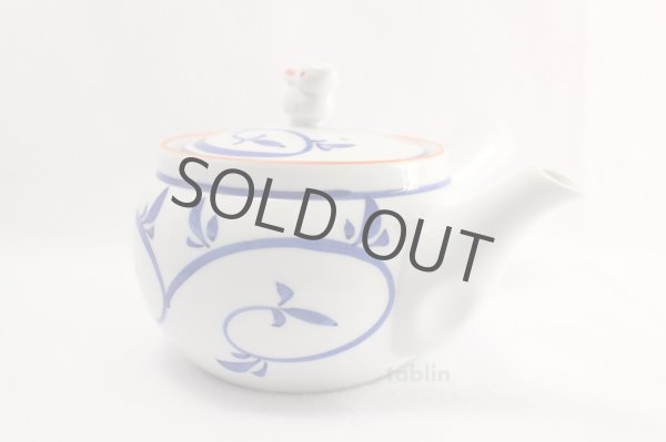 Photo3: Arita yaki ware rabbit karakusa Japanese tea pot 330ml (3)