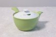 Photo2: Hasami Porcelain Japanese tea pot Kyusu leaf S type strainer green 325ml (2)