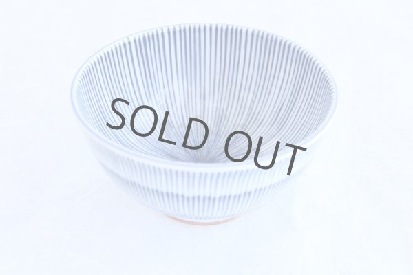 Photo10: Japanese Rice Soup Noodle bowl Mino ware Togusa line blue D146mm H74mm (10)