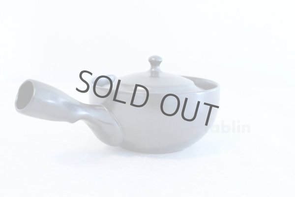 Photo6: Arita porcelain Black glaze Shiboridashi kyusu Japanese tea pot 400ml (6)