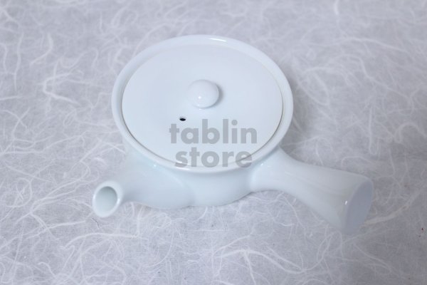 Photo5: Arita Porcelain Japanese tea pot white ceramic strainer manten 350ml (5)