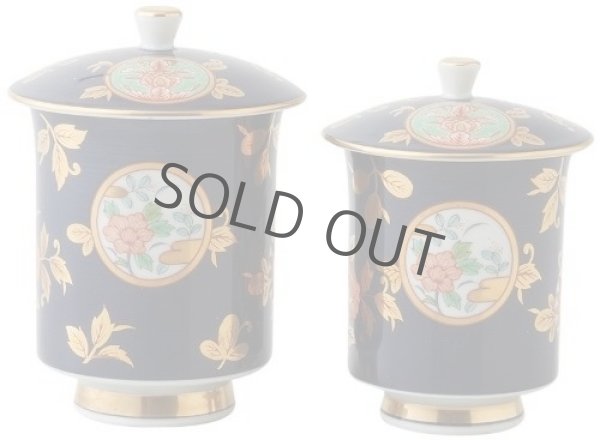 Photo11: Koimari Hasami porcelain Futatuki Yunomi gold flower Japanese tea cup (set of 2) (11)