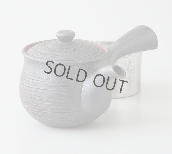 Photo2: Arita porcelain Black glaze sendan Japanese tea pot 375ml (2)