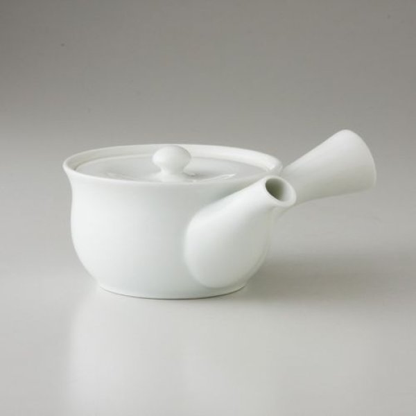 Photo1: Arita Porcelain Japanese tea pot white ceramic strainer manten 350ml (1)