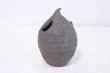 Photo3: Shigaraki pottery MG Japanese wall-hanging vase shizuku maru kamahen H12.5cm (3)