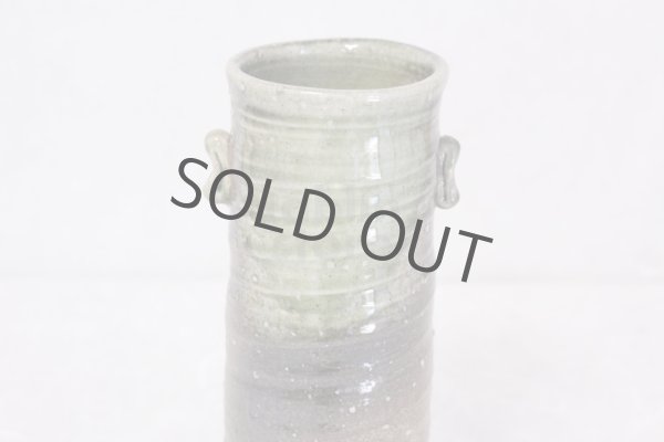 Photo8: Shigaraki pottery Japanese small vase bidoro mimi tu H20cm (8)