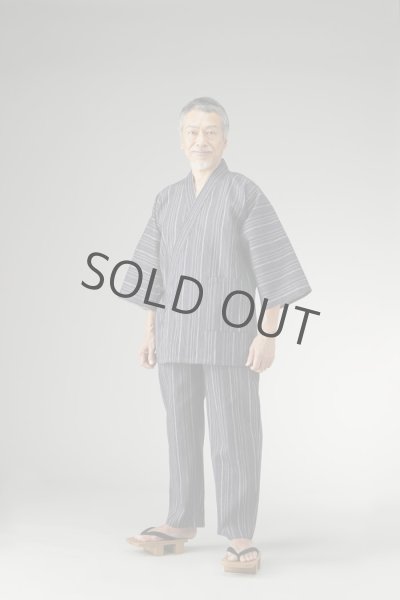 Photo5: Japanese Separated Kimono traditional style SAMUE for men shijira set of 2  (5)