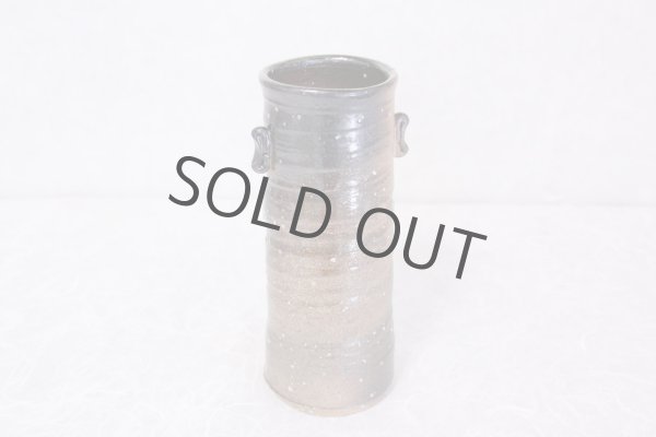 Photo5: Shigaraki pottery Japanese small vase bidoro mimi tu H20cm (5)