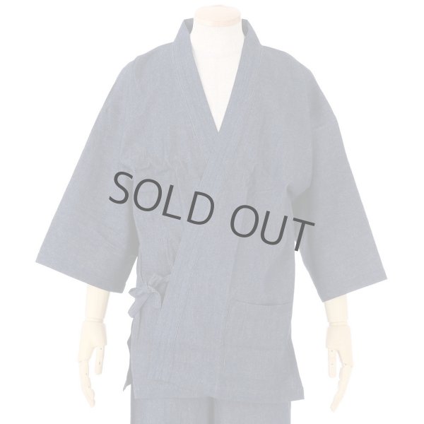 Photo2: Japanese Separated Kimono traditional style denimu SAMUE for men (2)