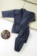 Photo7: Japanese Separated Kimono traditional style SAMUE for men with a haori coat (7)