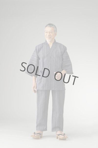 Photo2: Japanese Separated Kimono traditional style SAMUE for men shijira set of 2  (2)