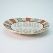 Photo2: Kiyomizu porcelain Japanese pottery round plate Daisuke kobiki iroe red D158mm (2)