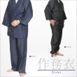Photo8: Japanese Separated Kimono traditional style denimu SAMUE for men (8)