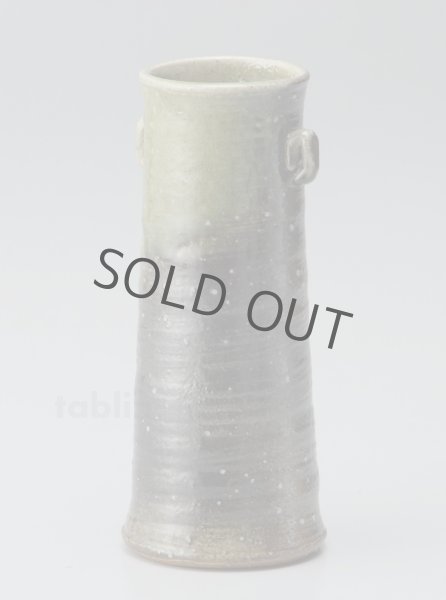 Photo11: Shigaraki pottery Japanese small vase bidoro mimi tu H20cm (11)