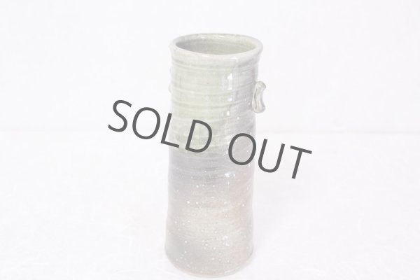 Photo7: Shigaraki pottery Japanese small vase bidoro mimi tu H20cm (7)