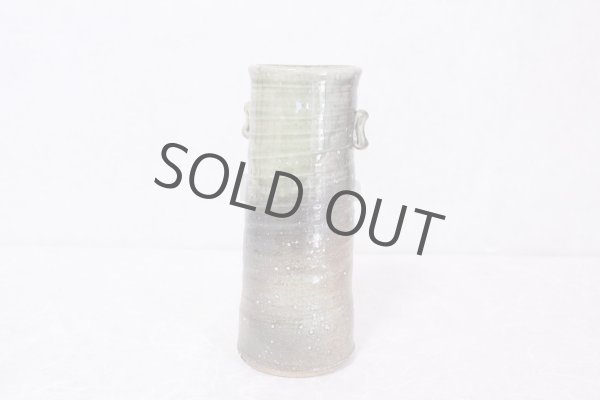 Photo2: Shigaraki pottery Japanese small vase bidoro mimi tu H20cm (2)
