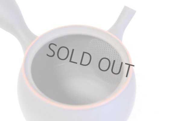 Photo2: Tokoname Japanese tea pot kyusu Yukitaka heart-shaped ceramic tea strainer 230ml (2)