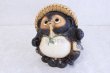 Photo3: Shigaraki pottery Japanese Tanuki Cute Raccoon Dog dancing H20cm (3)