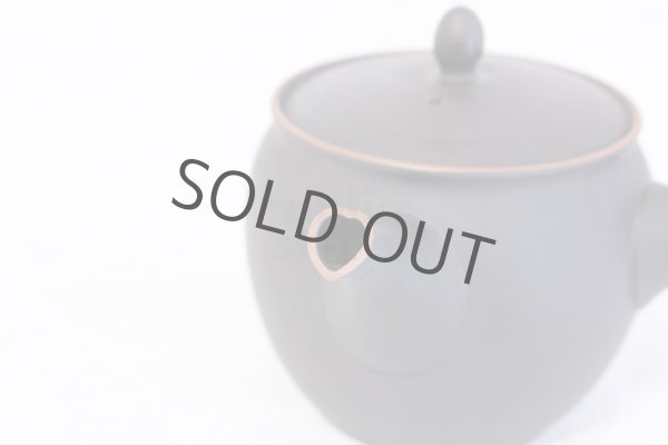 Photo8: Tokoname Japanese tea pot kyusu Yukitaka heart-shaped ceramic tea strainer 230ml (8)