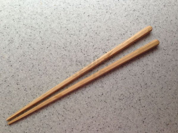 Photo1: Japanese wooden chopsticks hexagonal chestnuts kuri 23cm set of 2 (1)