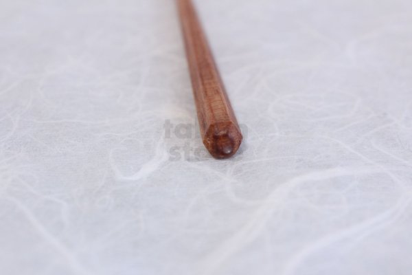 Photo4: Japanese wooden chopsticks hexagonal Zelkova keyaki 23cm set of 2 (4)