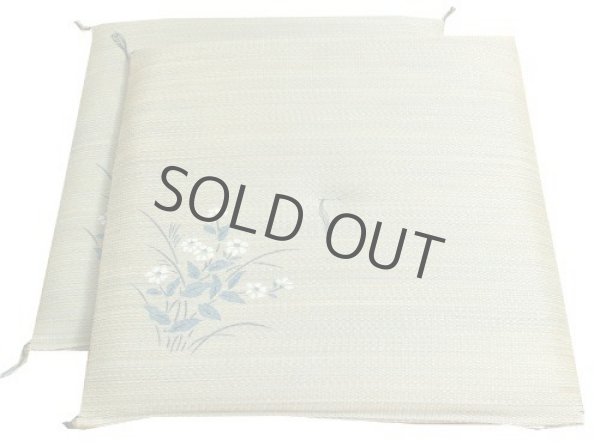Photo5: Japanese rush grass floor pillow cushion zabuton flower psdik lb 55 x 55cm (5)