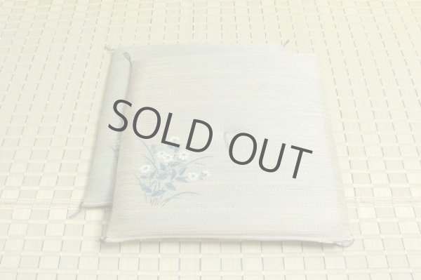 Photo6: Japanese rush grass floor pillow cushion zabuton flower psdik lb 55 x 55cm (6)
