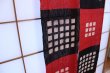 Photo11: Kyoto Noren SB Japanese batik door curtain Koshi Check black red 88cm x 150cm (11)