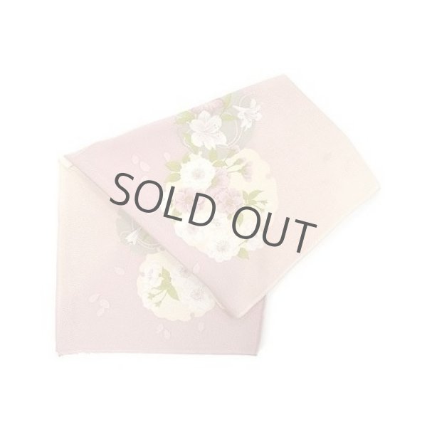 Photo2: Furoshiki Japanese fabric wrapping cloth fuji flower rayon 700mm (2)