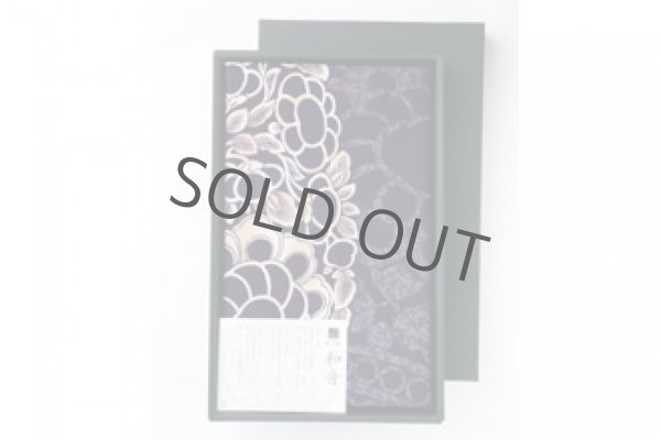 Photo3: Furoshiki Japanese fabric wrapping cloth enkyou purple cotton w/ box 112cm (3)