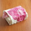 Photo2: Furoshiki Japanese fabric wrapping cloth hasu pink polyester 68cm (2)