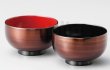 Photo10: Japanese Echizen Urushi lacquer soup bowl wan kohaku D10.9cm set of 2 (10)