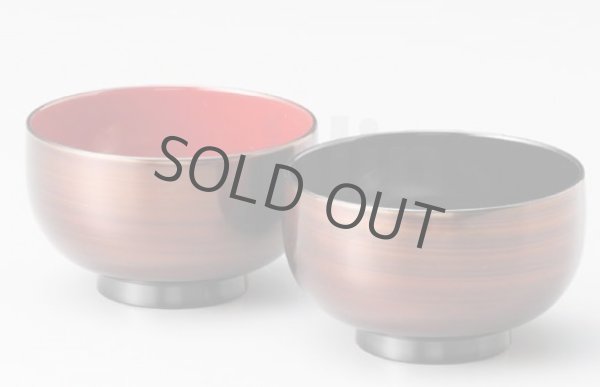Photo10: Japanese Echizen Urushi lacquer soup bowl wan kohaku D10.9cm set of 2 (10)