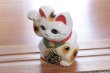 Photo3: Japanese Lucky Cat Tokoname ware YT Porcelain Maneki Neko koban right hand H19cm (3)
