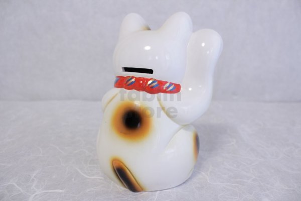 Photo6: Japanese Lucky Cat Tokoname ware YT Porcelain Maneki Neko koban right hand H19cm (6)