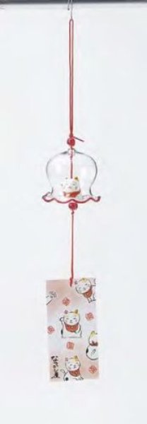 Photo3: Seto porcelain Japanese lucky cat maneki neko  Furin chime Wind Bells (3)