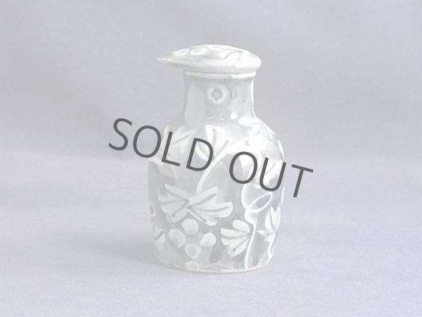 Photo2: Arita imari sd Porcelain Japanese soy sauce bottle sometukebudou  100ml (2)