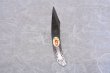 Photo4: Kiridashi Grafting knife Japanese Woodworking Okeya Yasuki blue 2 steel Hammered (4)